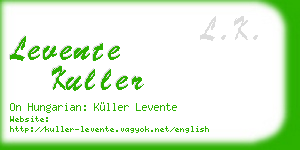 levente kuller business card